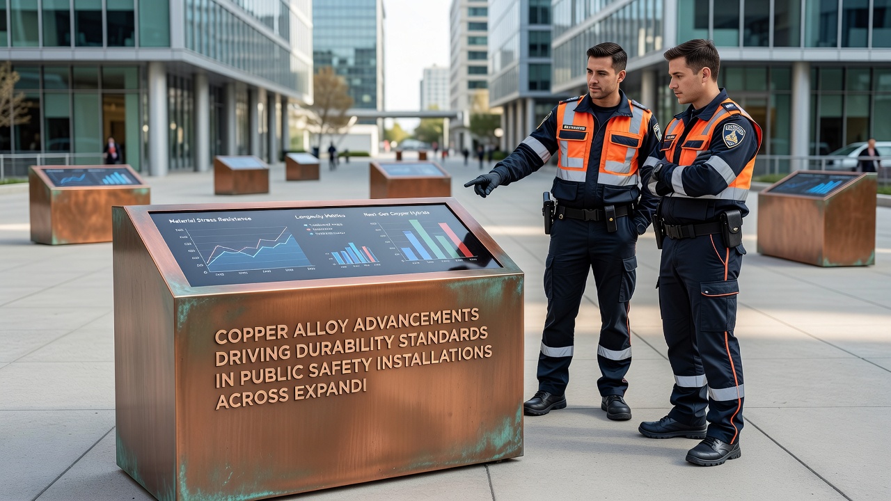 Detailed view of advanced copper alloy components used in public safety equipment
